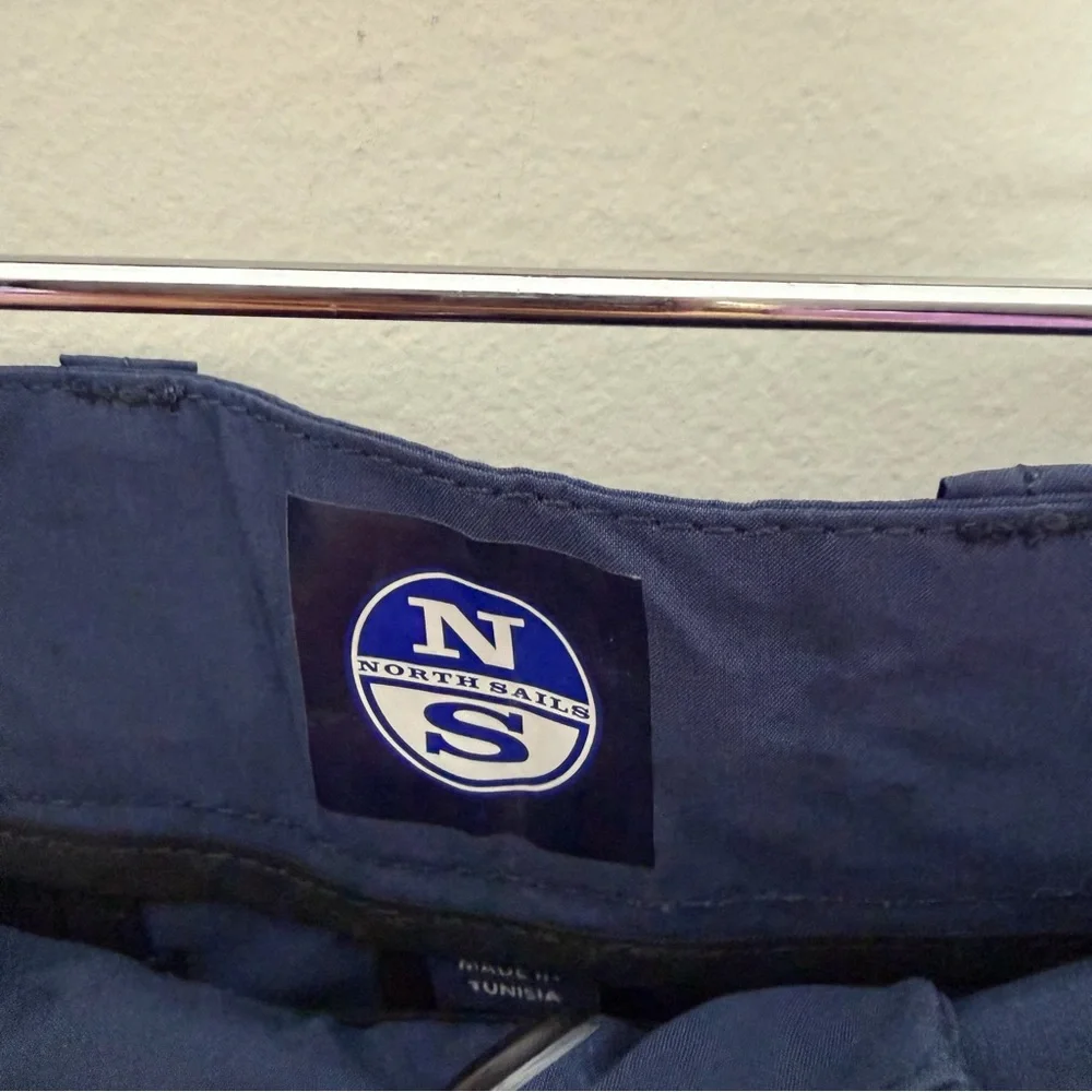 North Sails North Tech Performance Pants Navy Blue Zipper Pocket Slim Leg